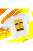 playbackmoda Crop-top Dizi Fim Kıll Bıll Baskılı Yarım Tişört thumbnail 1