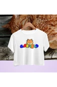 playbackmoda Crop-top Garfield Baskılı Yarım Tişört thumbnail 1