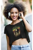 playbackmoda Crop Top Bob Marley Baskılı Yarım Tişört thumbnail 2