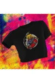 playbackmoda Crop-top Halloween Baskılı Yarım Tişört thumbnail 1