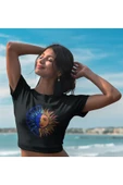 playbackmoda Crop-top Güneş Ve Ay Baskılı Yarım Tişört thumbnail 2