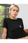 playbackmoda Crop-top Astronot Uzay Baskılı Yarım Tişört thumbnail 2