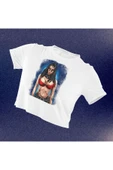 playbackmoda Crop-top Ilustrasyon Kadın Baskılı Yarım Tişört thumbnail 1