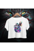 playbackmoda Crop-top Aslan Kral Baskılı Yarım Tişört thumbnail 2