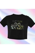 playbackmoda Crop-top Daft Punk Baskılı Yarım Tişört thumbnail 1