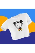 playbackmoda Crop-top Baby Miki Mouse Baskılı Yarım Tişört - 1