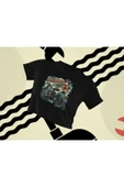 playbackmoda Crop-top Motorsiklet Chopper Classic Baskılı Yarım Tişört thumbnail 2
