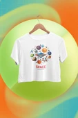 playbackmoda Crop-top Spiritüel Semboller Baskılı Yarım T-Shirt thumbnail 1