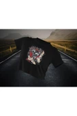 playbackmoda Crop-top Motorsiklet Ride Forever Yazı Baskılı Yarım Tişört thumbnail 1