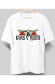 playbackmoda Owersize Tasarım Rock Poster Guns And Roses Baskılı Tişört thumbnail 1