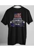 playbackmoda Owersize Tasarım American Muscle Car Legends Mustang Baskılı Tişört - 1