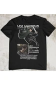 playbackmoda Akiki Tasarım, Levi Ackerman, Anime - Manga, Siyah Oversize Tişört, S Beden thumbnail 1
