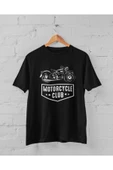 playbackmoda Oversize Motorsiklet Club Yazı Tasarım Baskılı Oversize Tişört thumbnail 1