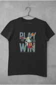 playbackmoda Oversize Basketball Play To Win Tasarım Baskılı Tişört - 1