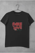 playbackmoda Oversize Renkli Fake Love Yazılı Baskılı Oversize Tişört - 1