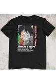 playbackmoda Akiki Tasarım, Monkey D. Luffy, Anime - Manga, Siyah Oversize Tişört, M Beden - 1