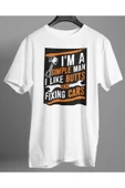 playbackmoda Owersize Tasarım I Am A Siple Man Yazı Desen Baskılı Tişört thumbnail 1