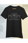 playbackmoda Owersize Tasarım Land Rover Series3 Silüet Baskılı Tişört - 1