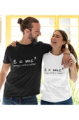 playbackmoda Akiki Tasarım, E=mc2 Energy=milk X Coffee2, Bilimsel Tasarım, Siyah Oversize Tişört, S Beden thumbnail 2