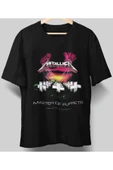 playbackmoda Owersize Tasarım Rock Poster Metallica Baskılı Tişört thumbnail 1