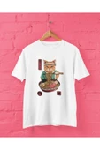 playbackmoda Owersize Tasarım Japon Yemeği Baskılı Tişört - 1