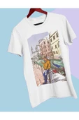 playbackmoda Owersize Tasarım Ülke Şehir Venedik Baskılı Tişört thumbnail 1