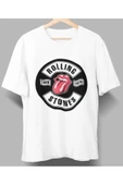 playbackmoda Owersize Tasarım Rock Poster Rollıng Stones Tişört thumbnail 1