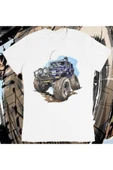 playbackmoda Owersize Offroad Toyota Land Cruiser Fj-40 Tasarım Baskılı Tişört - 1