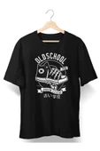 playbackmoda Oversize Renkli Old Scholl Converse Yazılı Baskılı Oversize Tişört - 1