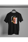 playbackmoda Oversize Renkli Nostalji Walkman Baskılı Oversize Tişört thumbnail 1