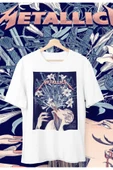 playbackmoda Owersize Tasarım Rock Poster Metallica Baskılı Tişört - 2