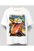 playbackmoda Owersize Tasarım Rock Poster Stones Tişört thumbnail 1
