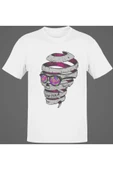 playbackmoda Owersize Ilustrasyon Kurukafa Tasarım Baskılı Tişört thumbnail 1