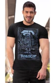 playbackmoda Owersize Film Afiş Robocop Tasarım Baskılı Tişört thumbnail 2