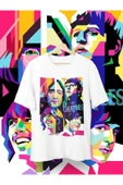 playbackmoda Owersize Tasarım Rock Poster Beatles Baskılı Tişört thumbnail 2