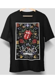 playbackmoda Owersize Tasarım Rock Poster Stones Tişört thumbnail 1