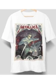 playbackmoda Owersize Tasarım Rock Poster Metallica Baskılı Tişört thumbnail 1