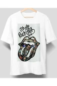 playbackmoda Owersize Tasarım Rock Poster Rock N Roll Baskılı Tişört thumbnail 1