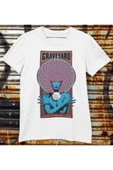 playbackmoda Owersize Tasarım Rock Poster Grevyard Baskılı Tişört thumbnail 1