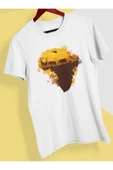 playbackmoda Owersize Tasarım Ülke Şehir Afrika Baskılı Tişört - 1