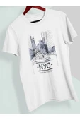 playbackmoda Owersize Tasarım Ülke Şehir Newyork Baskılı Tişört thumbnail 1