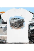 playbackmoda Owersize Offroad Nissan Frontier Tasarım Baskılı Tişört - 1