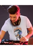 playbackmoda Owersize Dj Kurukafa Yazı Baskılı Tişört thumbnail 2