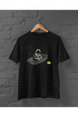 playbackmoda Owersize Tasarım Uzay Uzaylı Astronot Baskılı Tişört thumbnail 1