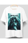 playbackmoda Owersize Tasarım Rock Poster Metallica Baskılı Tişört thumbnail 1