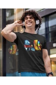 playbackmoda Owersize Müzik Gurup Deft Punk Tasarım Baskılı Tişört - 2
