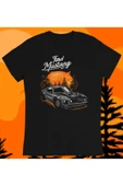 playbackmoda Oversize Mustang Tasarım Baskılı Tişört thumbnail 1