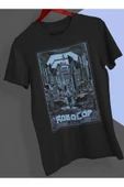 playbackmoda Owersize Film Afiş Robocop Tasarım Baskılı Tişört thumbnail 1