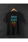 playbackmoda Owersize You Can Do It Yazı Baskılı Tişört thumbnail 1