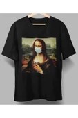 playbackmoda Owersize Tasarım Pop Art Mona Lisa Baskılı Tişört thumbnail 1